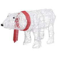 vidaXL Ziemassvētku dekorācija, lācis, 45 LED, 71x20x38 cm, akrils
