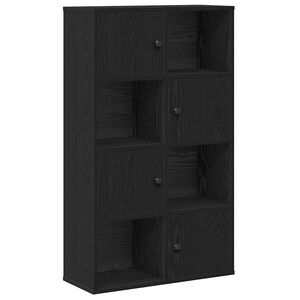 vidaXL grāmatu plaukts, melns ozols, 60x24x101,5 cm, inženierijas koks