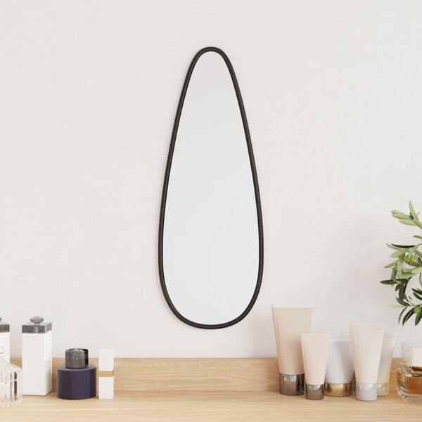 vidaXL sienas spogulis, melns, 40x15 cm