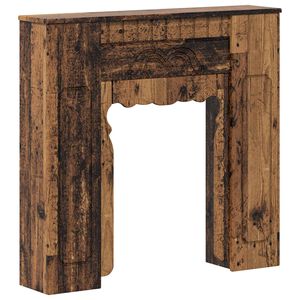 vidaXL Kamīna rāmis Vecs koks 93 x 20 x 89 cm Inženierijas koks