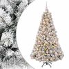 vidaXL Mākslīgā Ziemassvētku egle ar bumbiņu 180 cm 300 LED