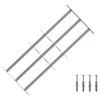 vidaXL Apsardzes restes logiem ar 3 &scaron;ķērsstieņiem 3 pcs 630-1140 mm