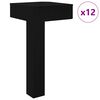 vidaXL Statīva Kājas 12 gab. Melna 57 x 57 x 100 mm Dzelzs