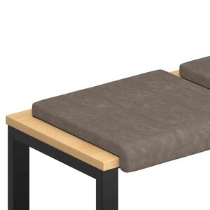vidaXL Solspilvens 2 gab. Mākslīgā āda Pelēka Dziļums 35 cm
