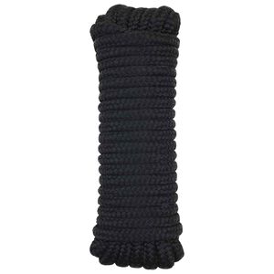 vidaXL Laivu virvju 10 mm 6 m Melns Poliesters
