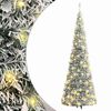 vidaXL mākslīgā Ziemassvētku egle ar sniegu, 50 LED, 120 cm