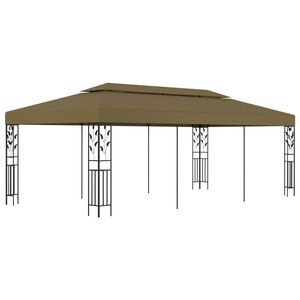 vidaXL dārza nojume, 6x3 m, pelēkbrūna, 180 g/m&sup2;