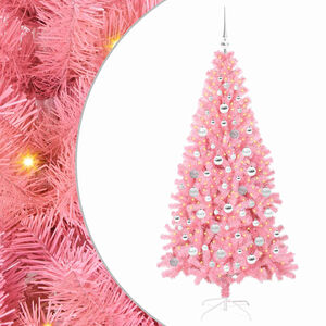 vidaXL Ziemassvētku eglīte Rozā 180 cm PVC