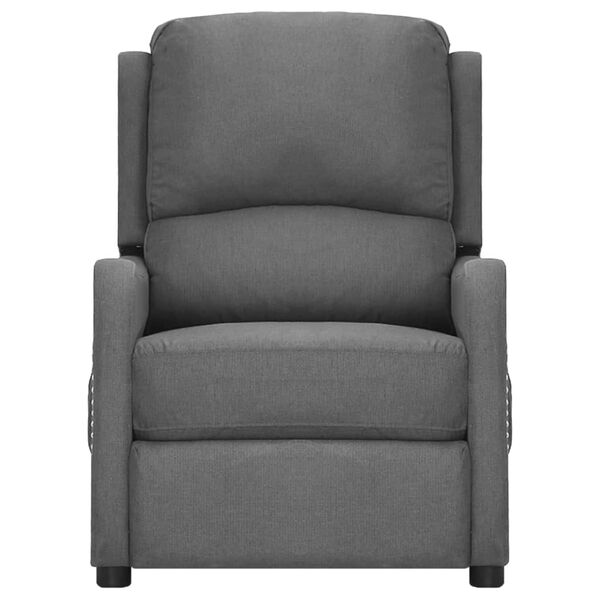 vidaXL elektrisks masāžas krēsls, gai&scaron;i pelēks audums