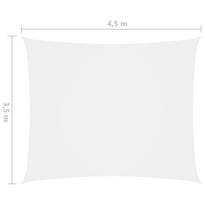 vidaXL saulessargs, taisnstūra, 3,5x4,5 m, balts oksforda audums