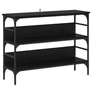 vidaXL Konsoles galds Melns ozols 100 x 32 x 75 cm Inženierijas koks