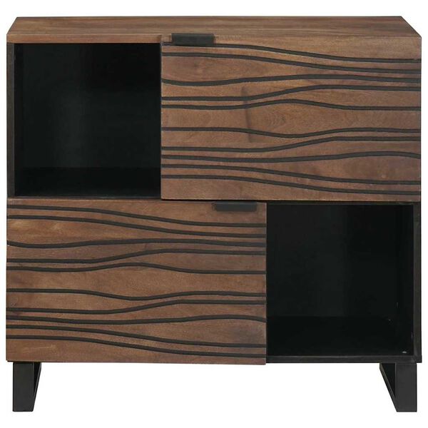 vidaXL Sideboard Brūna 80 x 33 x 75 cm mango masīvkoks