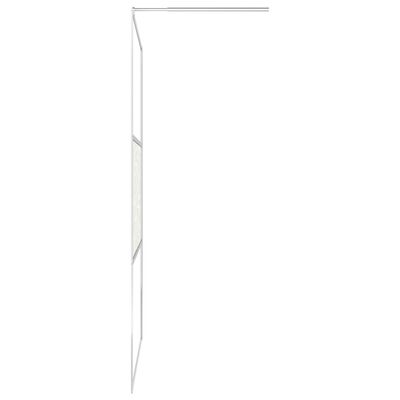vidaXL dušas siena ar plauktu, hroma, 80x195 cm, ESG stikls, alumīnijs
