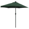 vidaXL Dārza parasols Zaļa 294 x 150 x 223 cm Poliesters un tērauds