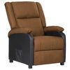 vidaXL elektrisks atpūtas krēsls, atgāžams, pelēkbrūna mākslīgā āda