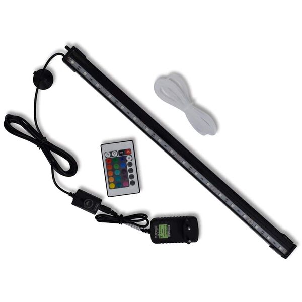 Akvārija LED burbuļlampa, RGB, 48 cm