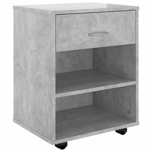 vidaXL skapītis ar riteņiem betona pelēks 46x36x59cm inženierijas koks
