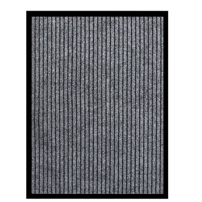 vidaXL durvju paklājs, svītrains, pelēks, 60x80 cm