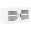 vidaXL Sienas stikla skapis LUCCA Balts 80 x 31 x 40 cm