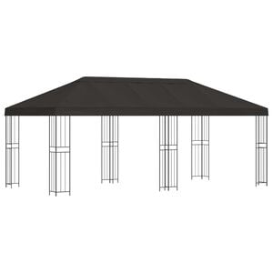 vidaXL Paviljons ar sānu sienām 6 x 3 m Antracīta