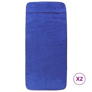 vidaXL pludmales dvieļi, 2 gab., 60x135 cm, audums, 400 g/m2, zili