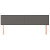 vidaXL gultas galvgaļi, 2 gab., 90x5x78/88 cm, pelēka mākslīgā āda