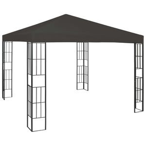 vidaXL dārza nojume, 3x3 m, antracītpelēka
