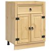 vidaXL Plakans SKI Medus Brūns 60 x 46 x 81,5 cm Ciets priedes koks