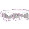 vidaXL 9-daļīgs dārza dīvānu komplekts, matrači, bē&scaron;a PE rotangpalma