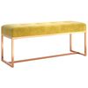 vidaXL sols, dzeltens, 110x36x45 cm, samts
