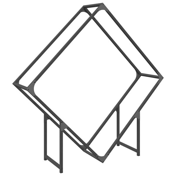 vidaXL Malkas plaukts Melns 100x25x100 cm Auksti velmēts tērauds