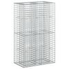 vidaXL Gabions pacelta gulta 90 x 50 x 150 cm Cinkota tērauda Sudraba