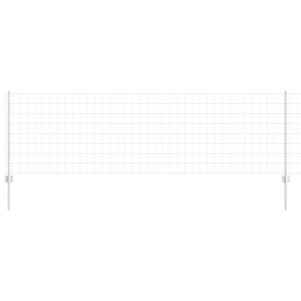 vidaXL Žogs ar stabu Sudraba 0,8 x 25 m Tērauds
