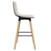 vidaXL bāra krēsli, 2 gab., krēmkrāsas audums