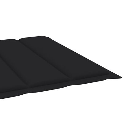 vidaXL sauļošanās zvilnis ar matraci, akācija, nerūsējošs tērauds