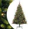 vidaXL Mākslīgais Saliekamais Ziemassvētku Koks 300 LED Zaļa 180 cm