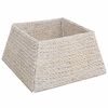 vidaXL Ziemassvētku koka apmale Kvadrātveida Balts 50 x 50 x 25 cm