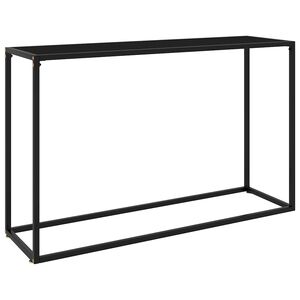 vidaXL konsoles galdiņ&scaron;, melns, 120x35x75 cm, rūdīts stikls