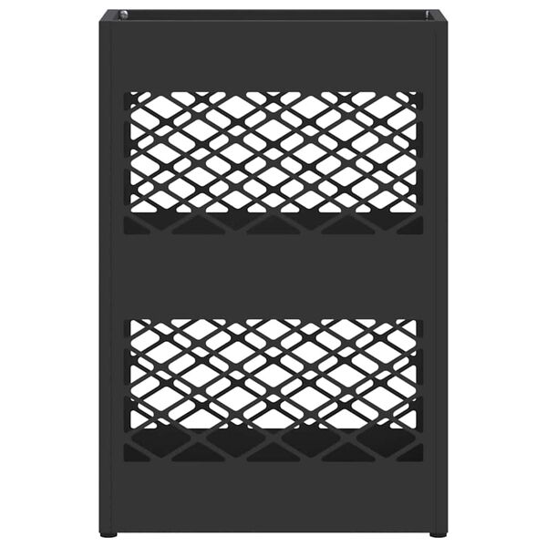 vidaXL Lietussarga statīvs Melna 28 x 12 x 41 cm Tērauds