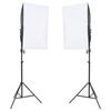 vidaXL fotostudijas komplekts, gaismas un fons