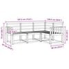 vidaXL Āra dīvānu komplekts 4 pcs Dabiska Cietā akācijas koks
