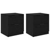 vidaXL Nakts skapītis ar atvilktni 2 pcs Melns ozolkoks 45 x 39 x 50cm