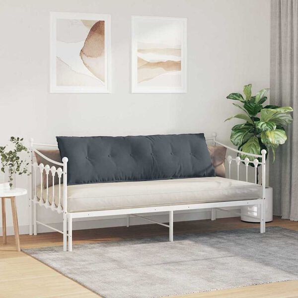 vidaXL Atpakaļ spilvens Tum&scaron;i pelēks 160 x 50 cm Korduroja audums