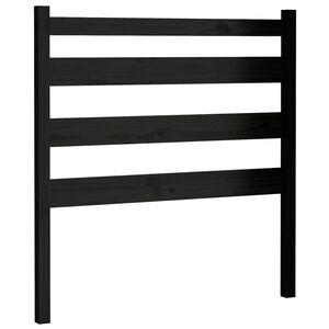 vidaXL gultas galvgalis, melns, 96x4x100 cm, priedes masīvkoks
