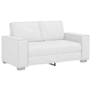 vidaXL Divvietīgs dīvāns Balts 160 cm Mākslīgā āda