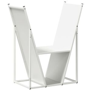 vidaXL Malkas plaukts, balta, 69,5x35x81 cm, auksti velmēts tērauds