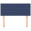 vidaXL gultas galvgalis, 90x5x78/88 cm, zils audums