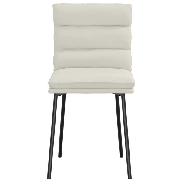 vidaXL virtuves krēsli, 6 gab., krēmkrāsas samts