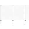 vidaXL Iek&scaron;ējais žogs ar stabu 25 x 1,4 m PVC pārklāts tērauds Zaļa