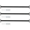 vidaXL Regulējamā loga dro&scaron;ības stiena 3 gab. 710 - 1200 mm Tērauds